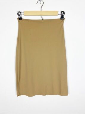 Assets by Sara Blakely Shapewear Slip Skirt Tan Beige Bodycon Size XL